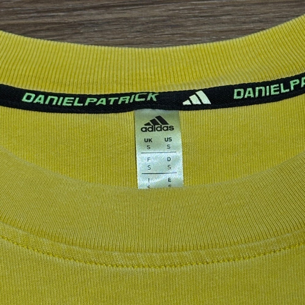 Daniel Patrick Oversized Adidas Yellow Graphic Sh… - image 2